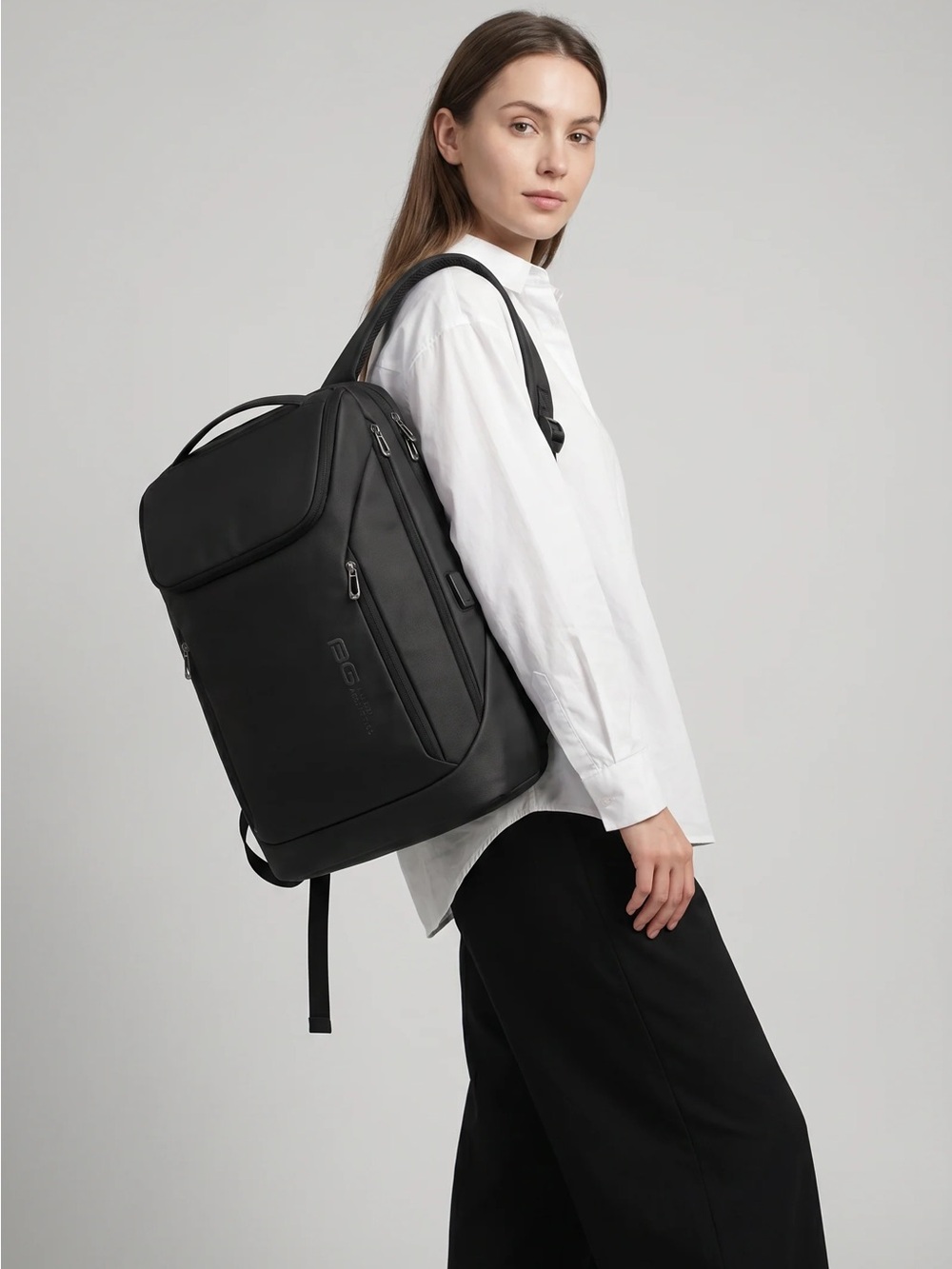 NWT : Bange : Black Vanguard Work-to-Travel Laptop Backpack / Bag / Travel